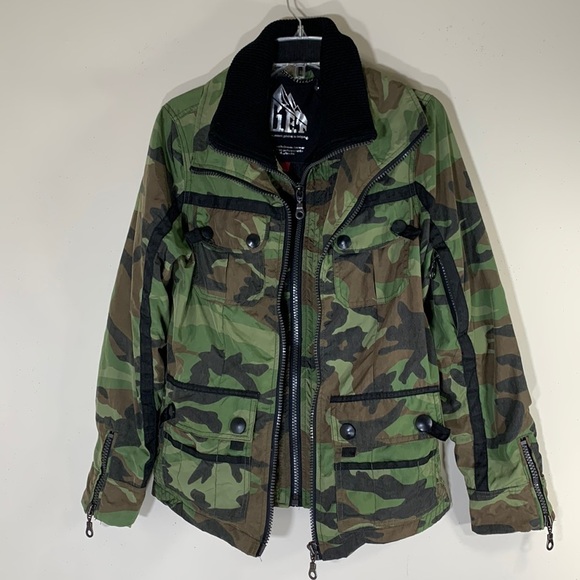 GET Jackets & Blazers - Boho GET Camouflage Medium Military Double Zipper Front Jacket.